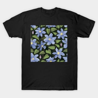 Clematis flowers blue T-Shirt